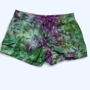 Green + Purple Banana Republic Tie Dye Shorts